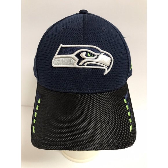Seattle Seahawks Dark Blue New Era Adjustable Hat - Picture 1 of 9